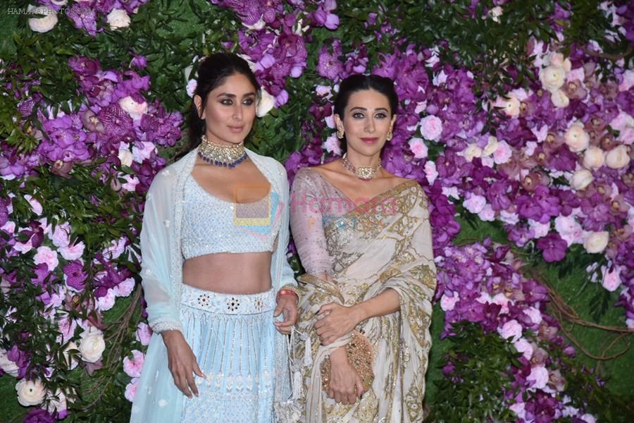 Kareena Kapoor, Karisma Kapoor at Akash Ambani & Shloka Mehta wedding